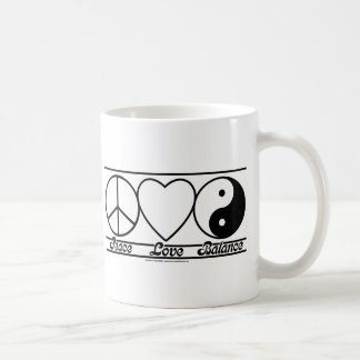 Caneca De Café Amor e equilíbrio da paz