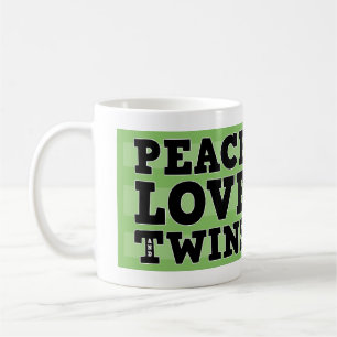 Caneca De Café Amor e gêmeos da paz