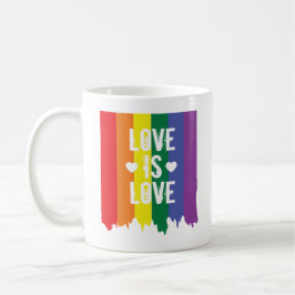 Caneca De Café Amor é Orgulho gay do Arco Arco-Íris, tinta corren