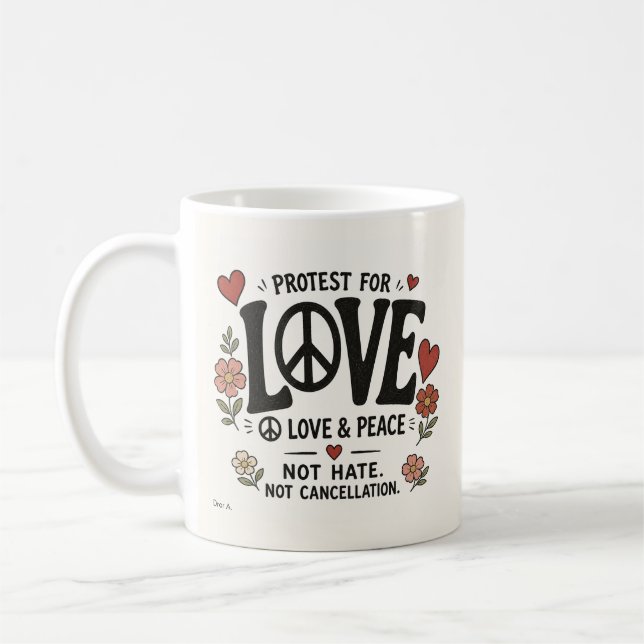 Caneca De Café Amor e paz (Esquerda)