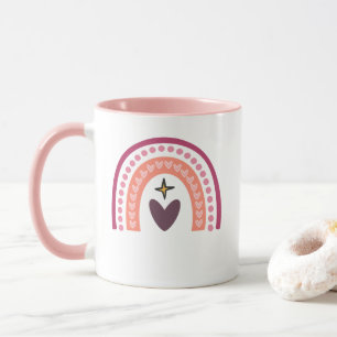 Caneca de Café Amor É Todo O Clima Arco-Íris Retrô