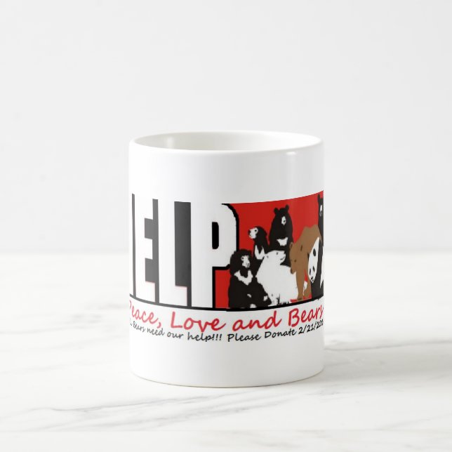 Caneca De Café amor e ursos da paz (Centro)