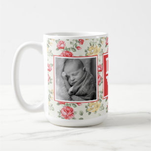 Caneca De Café AMOR elegante do papel de parede do rosa do rosa