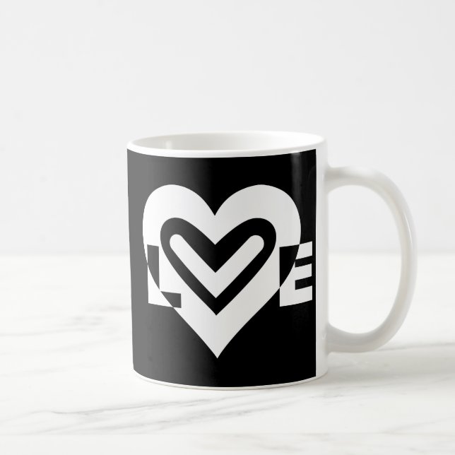 Caneca De Café Amor em Branco (Direita)
