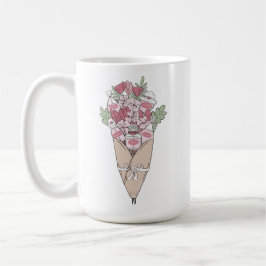 Caneca De Café Amor Em Qualquer Pacote De Flores