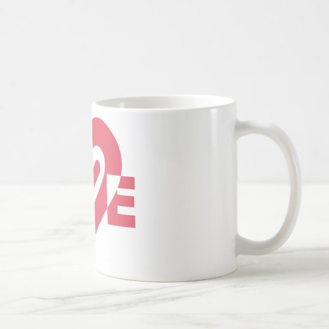 Caneca De Café Amor em Tcherry Pink (Direita)