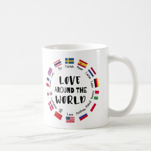 Caneca De Café Amor em Todo o Mundo Idiomas 