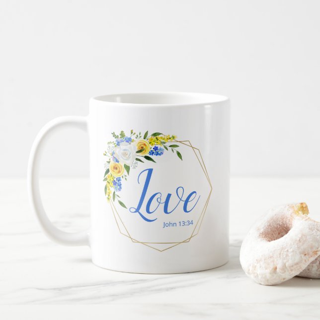 Caneca De Café Amor Floral (Com Donut)