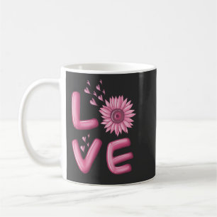Caneca De Café Amor Girassol Rosa