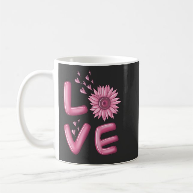 Caneca De Café Amor Girassol Rosa (Esquerda)