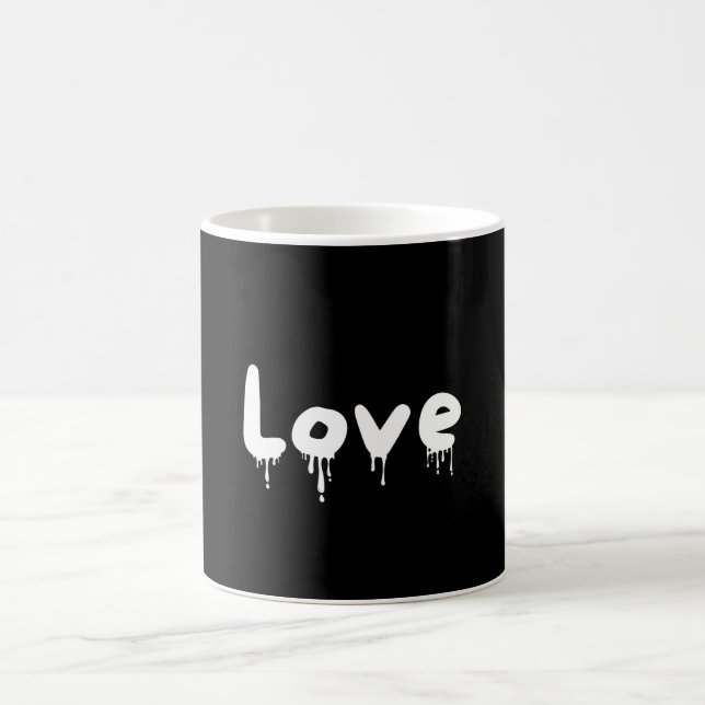 Caneca De Café Amor gotejado branco (Centro)