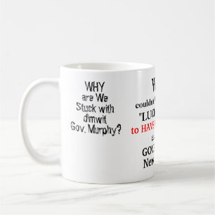 Caneca De Café Amor Gov. DeSantis Idiota Gov. Murphy EDITAR NOMES