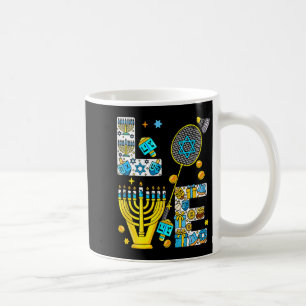 Caneca De Café Amor Hanukkah Menorah Fantasia Amante de Badminton