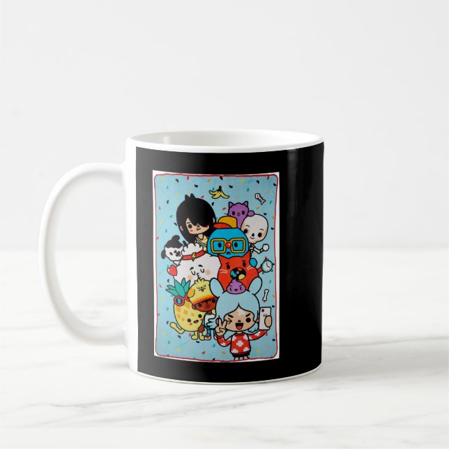 Caneca De Café Amor Homem Engraçado Manga Toca Boca Anime Bonitos (Esquerda)