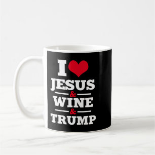 Caneca De Café Amor Jesus Wine Trump Christian Faith Mo