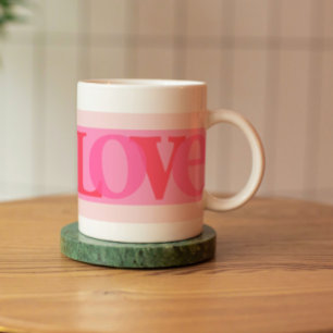 Caneca De Café Amor Matizes de cor rosa