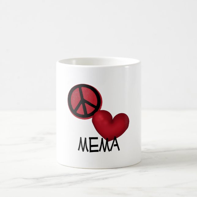 Caneca De Café Amor Mema da paz (Centro)