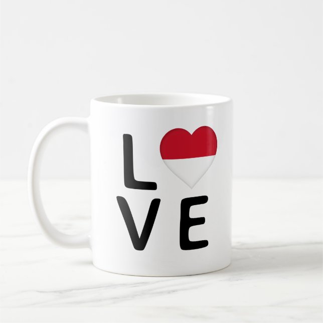 Caneca De Café Amor - Mônaco Flag (Esquerda)