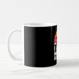 Caneca De Café Amor motor de barco vintage pôr do sol lancha