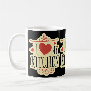Caneca De Café Amor na Cozinha: Abrace a Alegria de "Eu Amo Minha