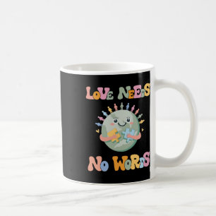 Caneca De Café Amor Não Precisa De Palavras Autismo Sensibilizaçã