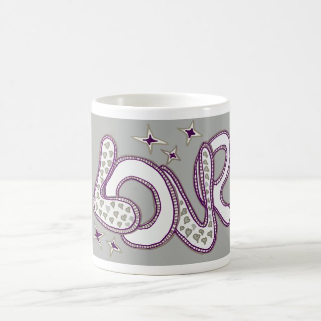 Caneca De Café Amor no estilo dos anos 60 (Centro)