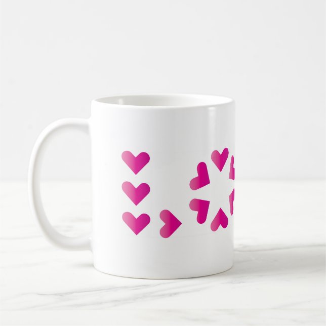 Caneca De Café AMOR nos corações (Esquerda)