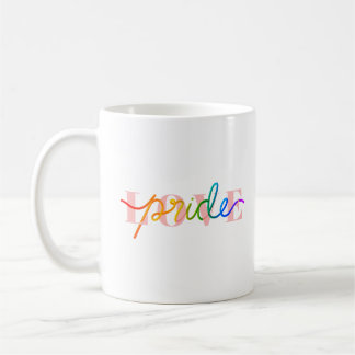 Caneca De Café Amor Orgulho - Arco-Íris Cores a Rosa