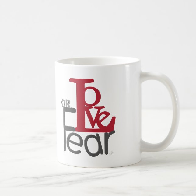 Caneca De Café Amor ou Medo Mug (Direita)