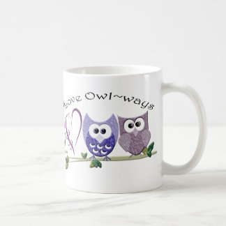 Caneca De Café Amor Owl~ways, presentes bonitos da arte das