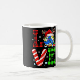 Caneca De Café Amor Papais noeis De Voleibol Reindeer Engraçado