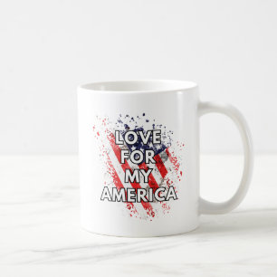Caneca De Café Amor Para A Minha América - Pão De Café Patriótico