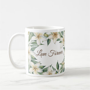 Caneca De Café Amor para sempre, Plumeria