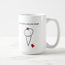 Caneca De Café Amor, paz e Sorvete