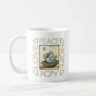 Caneca De Café Amor, Paz, Esperança, Alegria