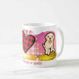 Caneca De Café Amor Paz Labrador Retriever Dia dos Namorados Cach
