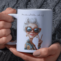 Amor pela Paz e Víblias Fabulosas Só Café Mug