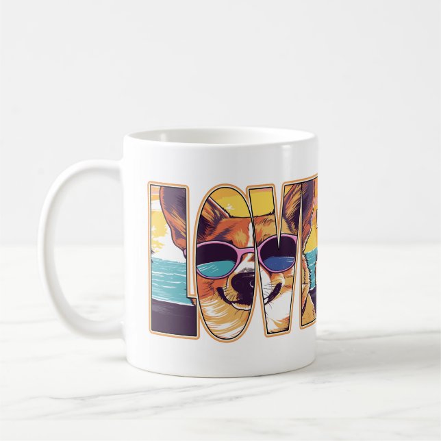 Caneca De Café Amor pelo Corgi (Esquerda)