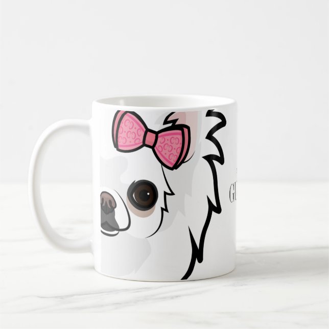 Caneca De Café Amor Personalizado Meu Cão Chihuahua (Esquerda)