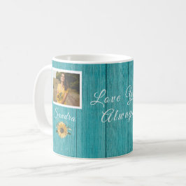 Caneca De Café Amor Personalizado Sempre | Teal de girassol