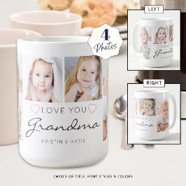Caneca De Café AMOR Personalizado, SEU AVÓ 4 Fotografia Script