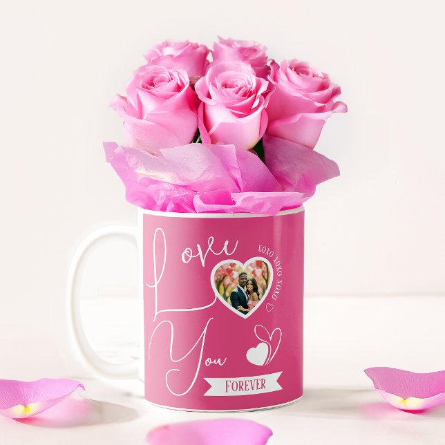 Caneca De Café Amor Personalizado Você Para Sempre Dia de os namo (Criador carregado)