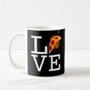 Caneca De Café Amor por Fatia de Pizza