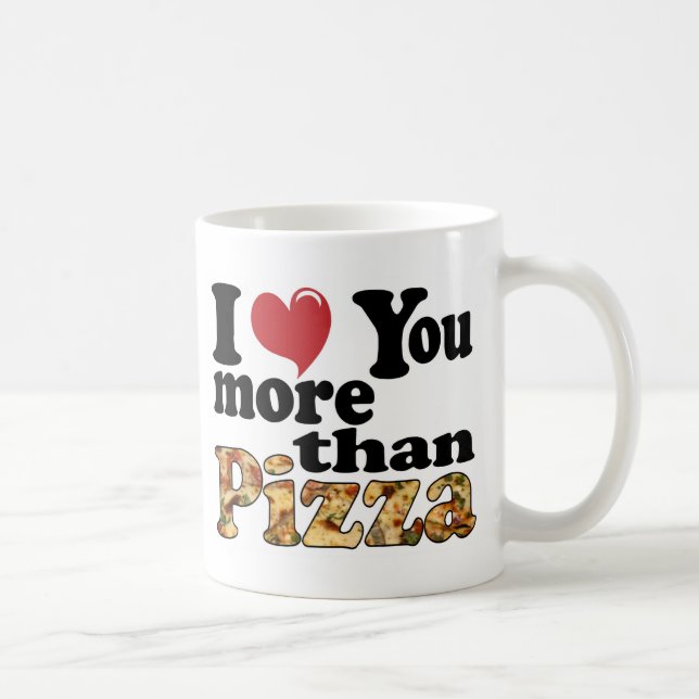 Caneca De Café Amor por Pizza (Direita)