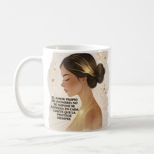 CANECA DE CAFÉ AMOR PROPIO DE (NOMBRE) NO SE IMPONE SE EXPRESA (Esquerda)