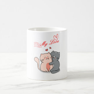 Caneca De Café Amor Puro: Mug De Café Com A Gata
