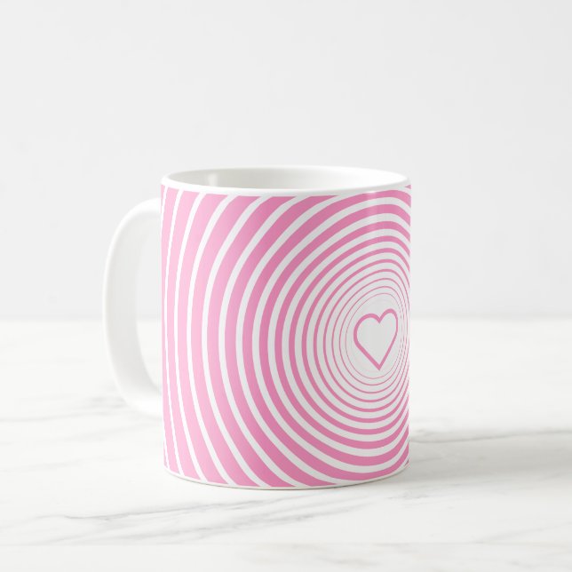 Caneca De Café Amor Rosa - Adicione suas cores (Frente Esquerda)