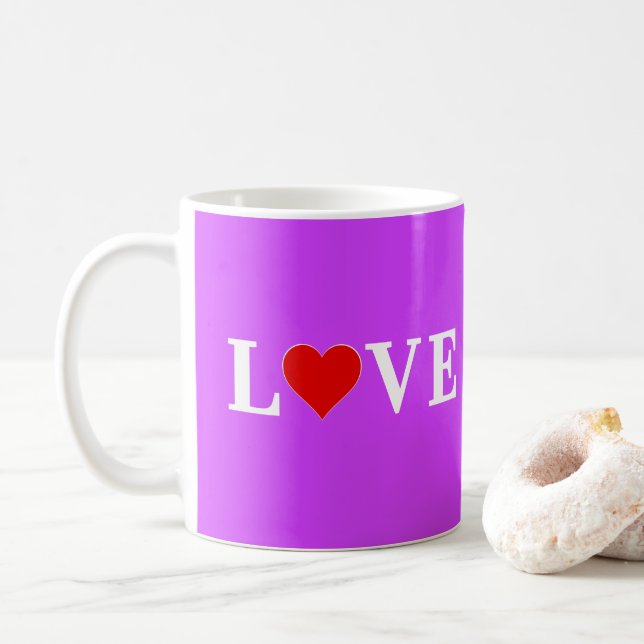 Caneca De Café AMOR Roxo (Com Donut)
