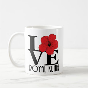 Caneca De Café AMOR Royal Kunia Red Hibiscus 11oz