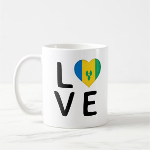 Caneca De Café Amor - Santo Vincent e bandeira das Granadinas